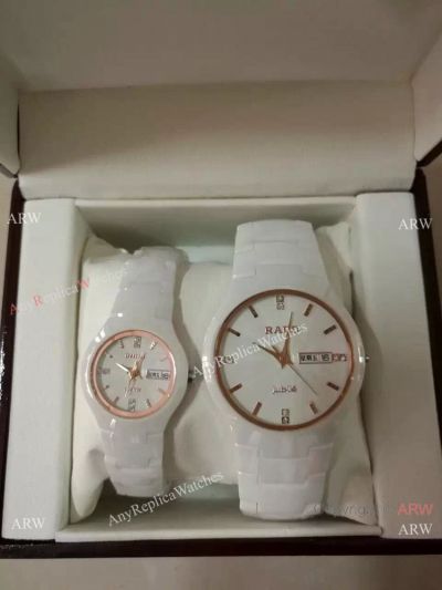 Replica Rado Jubile Lovers Bracelet Rado White Ceramic Mens Watch